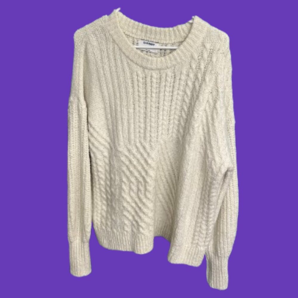 Old Navy Cream Colored Sweater Size M